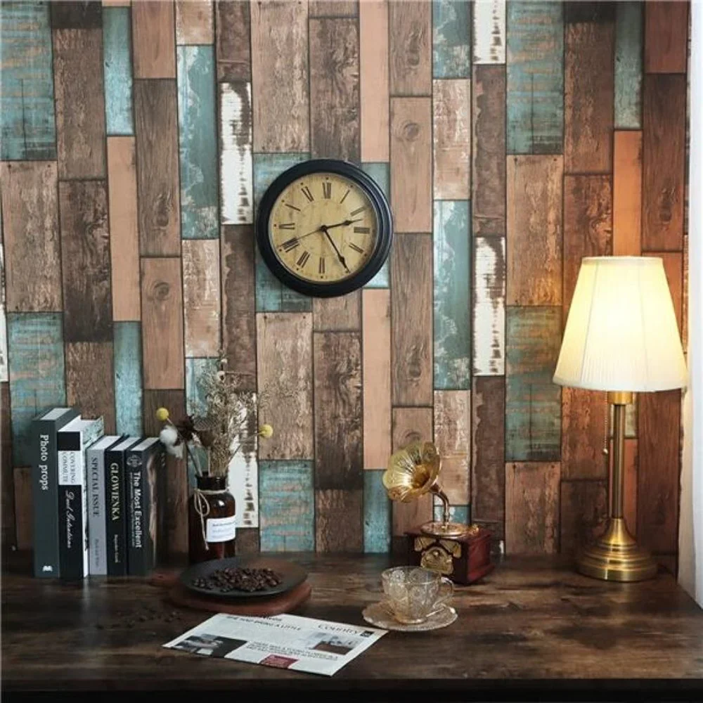 Wood Wallpaper Stick and Peel Self Adhesive Wallpaper Roll118''x18''